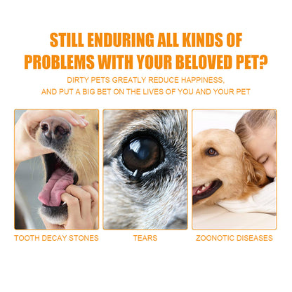 Pet Teeth Cleaning, Dog Cat Teeth Clean Tartar Stones Fresh Breath