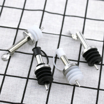 Stainless Steel Oil Bottle Stopper Pour Oil Stopper Silicone With Cap 2.4cm Stainless Steel Wine Olive Oil Pourer Dispenser