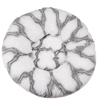 Dog Kennel Cat Kennel Plush Round Gradual Change Pet Kennel Dog Bed Winter Mat Gradual Change Pet Mattress Pet Supplies