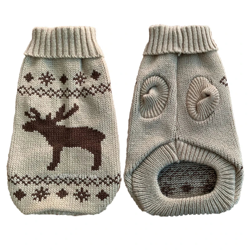 Warmer Hundepullover für den Winter, für kleine und mittelgroße Hunde, gestrickter Mantel für Welpen und Katzen, Chihuahua, französische Bulldoggen, Yorkie