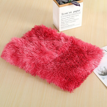 Fluffy Plush Dog Blanket Pet Sleeping Mat Cushion Mattress Extra Soft Warm Pet Throw Blankets for Small Medium Large Dogs & Cats