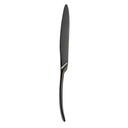 Portugal Titanium Black Stainless Steel Western Cutlery Set for Hotel and Restaurant Knife Fork Spoon Suite Factory Wholesale