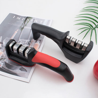 New Three-Stage Sharpener Manual Fast Diamond Sharpener Artifact Household Kitchen Wear-Resistant Multi-Functional Sharpening Stone