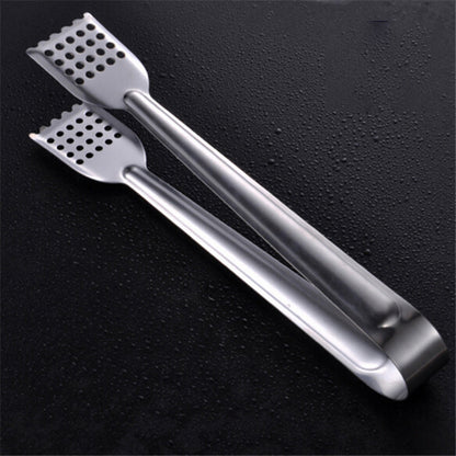 Stainless Steel Flat Head Food Clip Food Clip Bread Food Barbecue Clip Grilled Fish Clip Barbecue Clip Tableware