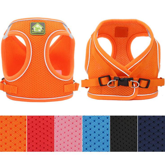 Reflective Cat Harness Leash Set Adjustable Harness Leashes Vest For Puppy Cats Walking Breathable Mesh Chest Strap Pet Product