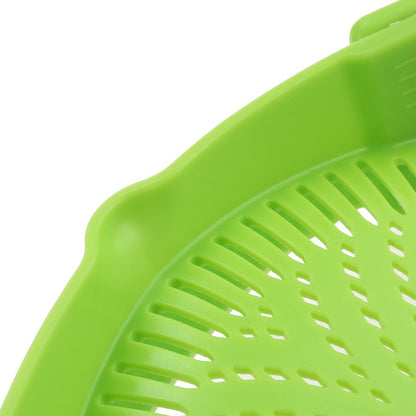 Silikon-Küchensieb Clip Pan Drain Rack Schüssel Trichter Reis Pasta Gemüse Waschen Sieb Ablassen Überschüssige Flüssigkeit Univers
