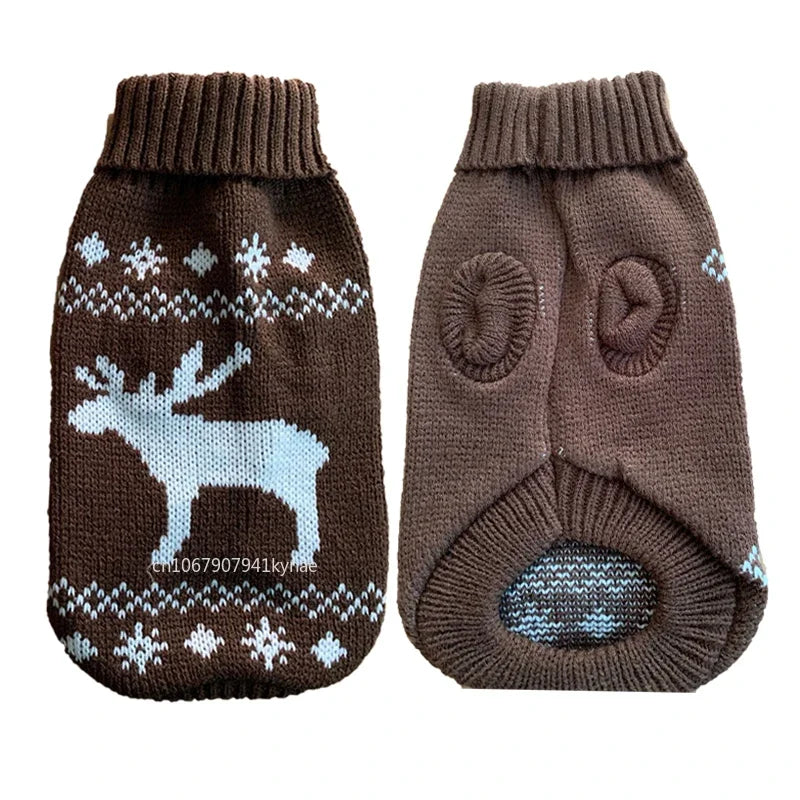 Warmer Hundepullover für den Winter, für kleine und mittelgroße Hunde, gestrickter Mantel für Welpen und Katzen, Chihuahua, französische Bulldoggen, Yorkie