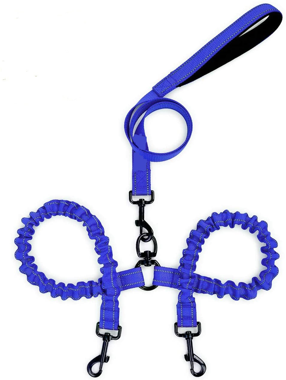 Explosion-Proof Double-Headed Pet Leash Luminous Pet Double-Headed Dog Leash One Drag Two Large Dog Leash