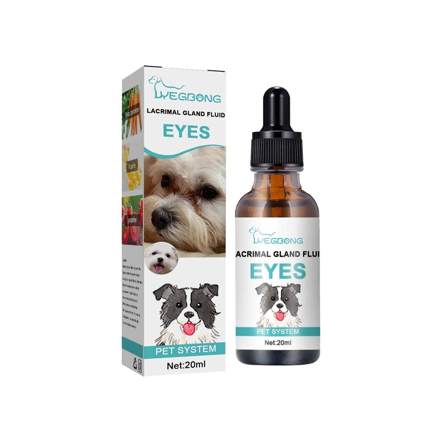Tear Duct Serum For Dogs, Cats And Dogs Removal Eye Poop Pet Topical Eye Tear Stain Serum