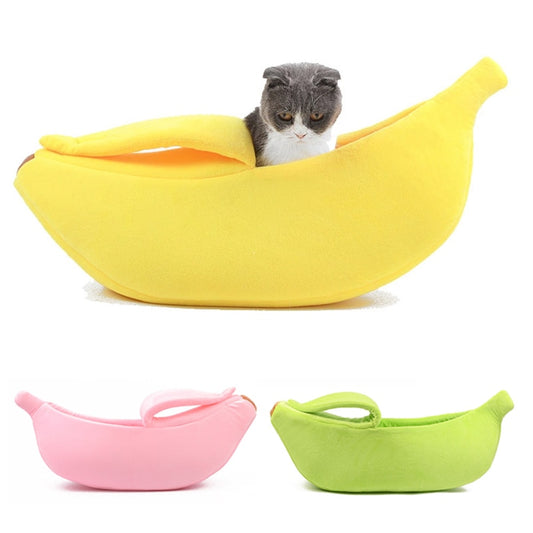 Funny Banana Cat Bed House Cute Cozy Cat Mat Beds Warm Durable Portable Pet Basket Kennel Dog Cushion Cat Supplies 4 Colors