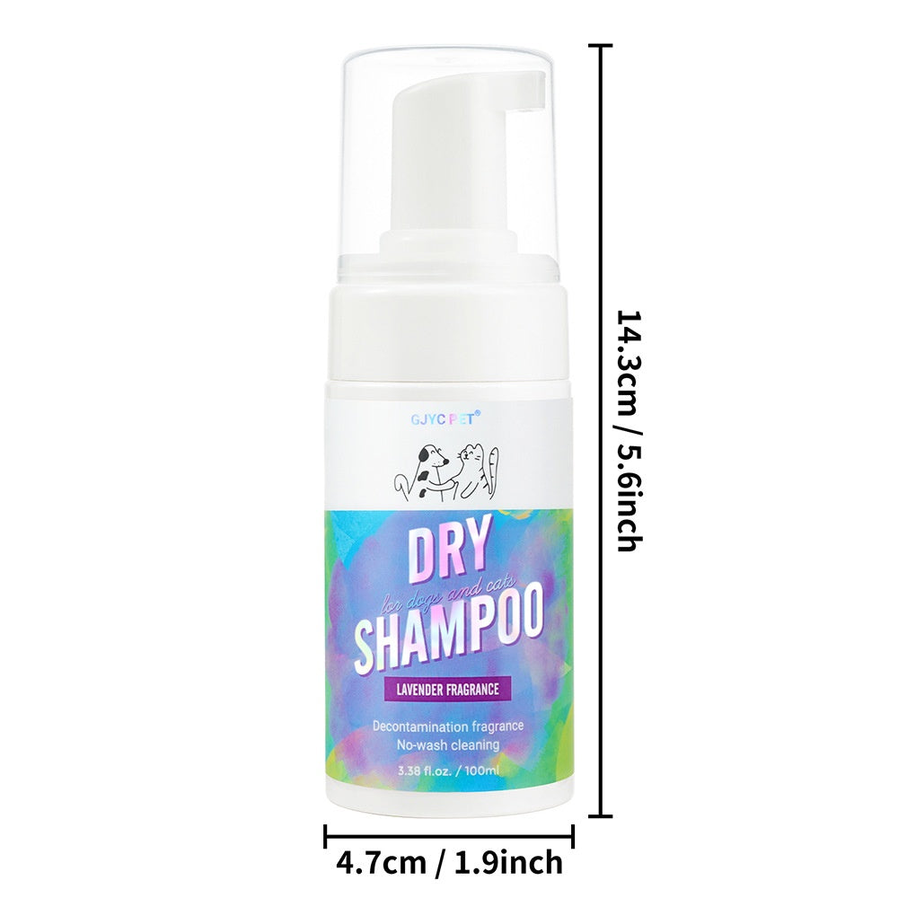 Cat Dry Shampoo Bubbles Pet No-Rinse Deodorizing and Fragrant Teddy No-Wash