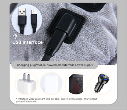 45X45cm USB Heating 3-speed Thermostat Cushion Office Sedentary Car Home Dual-use Winter Warm Physiotherapy Electric Heating Pad