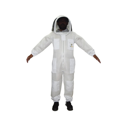 Beekeeping Starter Kit For Beekeepers With OZ Bee 2 Layer Mesh Ventilated Hoodie Viel Suit Protective Gear-4