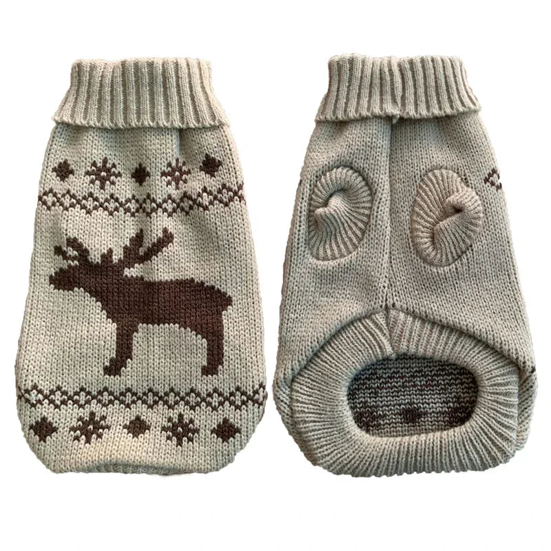 Warmer Hundepullover für den Winter, für kleine und mittelgroße Hunde, gestrickter Mantel für Welpen und Katzen, Chihuahua, französische Bulldoggen, Yorkie