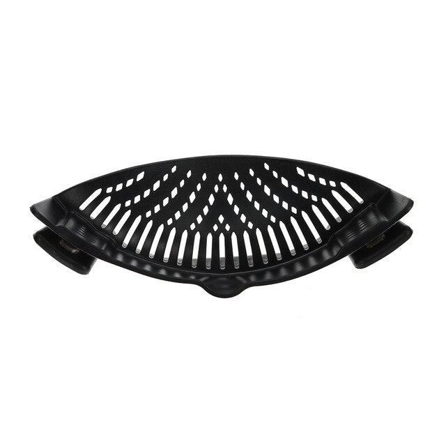 Silikon-Küchensieb Clip Pan Drain Rack Schüssel Trichter Reis Pasta Gemüse Waschen Sieb Ablassen Überschüssige Flüssigkeit Univers