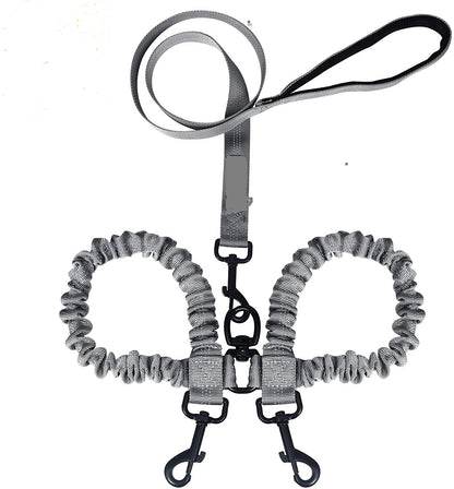 Explosion-Proof Double-Headed Pet Leash Luminous Pet Double-Headed Dog Leash One Drag Two Large Dog Leash