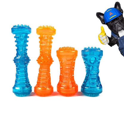 TPR Großes Hundeknochen-Gummi-Haustierspielzeug Sound Starkes Bissfestes Haustier-Zahnbürstenspielzeug 