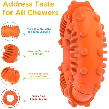 Dog Toys Medium And Large Bite Resistant Training Molar Fidget Toy TPR Teeth Cleaning Pet Accessories