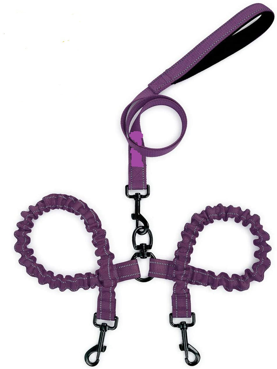 Explosion-Proof Double-Headed Pet Leash Luminous Pet Double-Headed Dog Leash One Drag Two Large Dog Leash