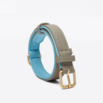 Light Luxury Leather Dog Collar Fashion Wear-Resistant Tear Bite Widening Collar Pet Supplies
