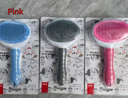 Cat Self-Cleaning Comb Stainless Steel Dog Comb Hair Brush One Key To Remove Floating Artifact