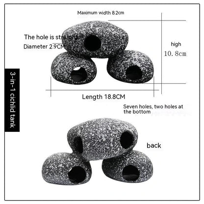 Fish Tank Stone View Decorative Landscaping Fish And Shrimp House Breeding