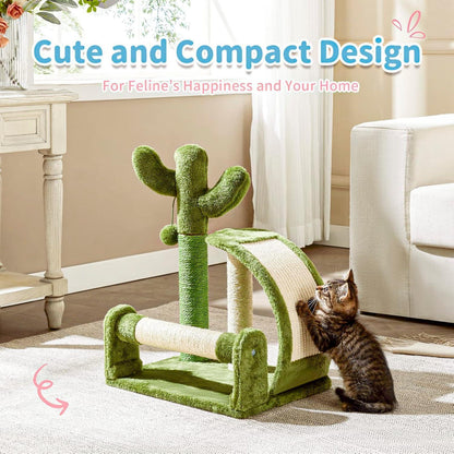 Cactus Shape Natural Sisal Rope Easy To Assemble Green Cat Scratching Post