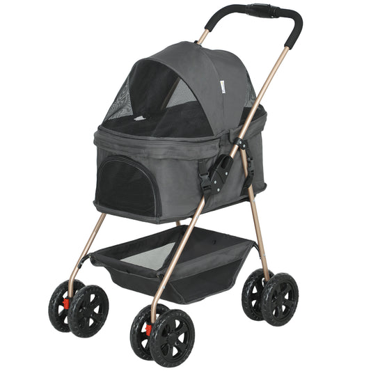 3-in-1 Pet Stroller mit Korb & Tragetasche – Hundebuggy