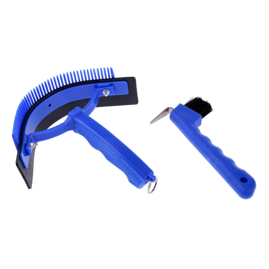 10 Pieces Riding Horse Grooming Kit Brush Comb Hoof Pick With Carry Bag