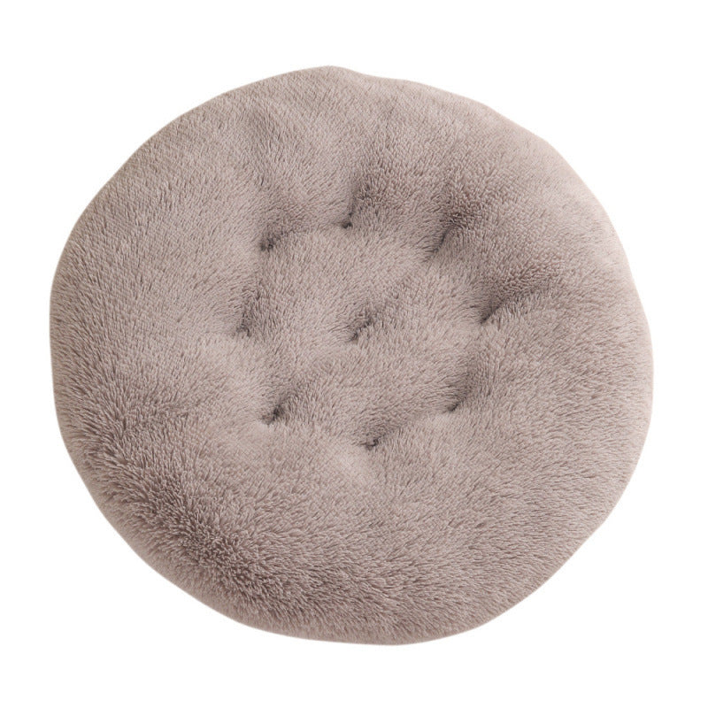 Round Pet Mat Dog Bed Plush Warm Sleep Dog Bed Cathouse Doghouse