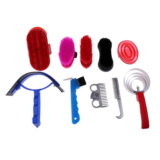 10-teiliges Horse Grooming Kit mit Tasche