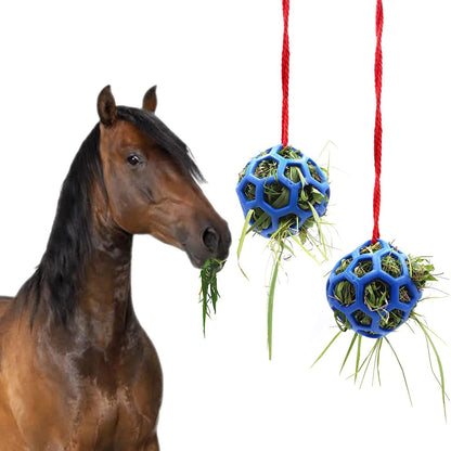 Stable Hanging Hay Feeder Toy Ball