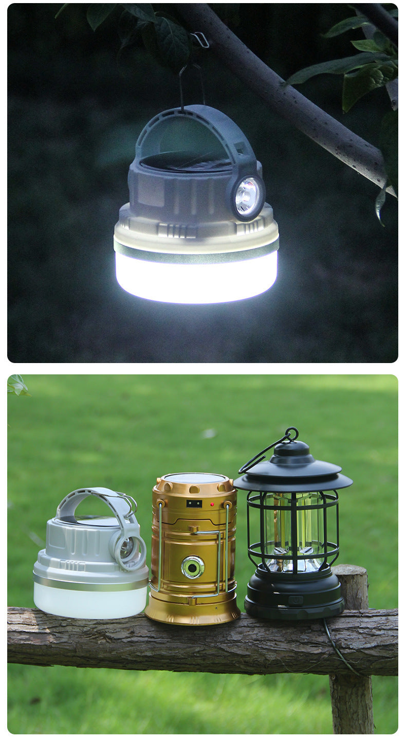 Outdoor Lamp Retro Revolving Lantern Camping Tent Lamp Camping Lamp Rechargeable Portable Lamp Atmosphere Lamp - Alles für deine Haustiere 
