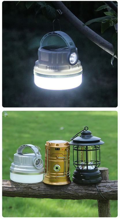 Outdoor Lamp Retro Revolving Lantern Camping Tent Lamp Camping Lamp Rechargeable Portable Lamp Atmosphere Lamp - Alles für deine Haustiere 