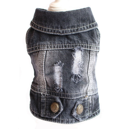 Hundejacke Jeans - Designer-Weste für kleine Hunde & Katzen